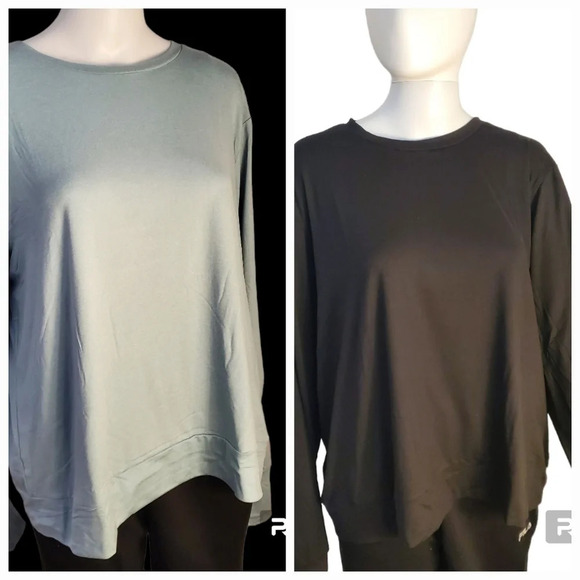 Lukka Lux | crewneck active tees | 2 pack | blue and black | NWOT - Picture 1 of 7